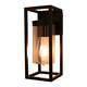 1-Light Modern Metal Glass Wall Sconce Wall Mount Light Fixture Black - 4.3 x 4.7x 10.6 inch