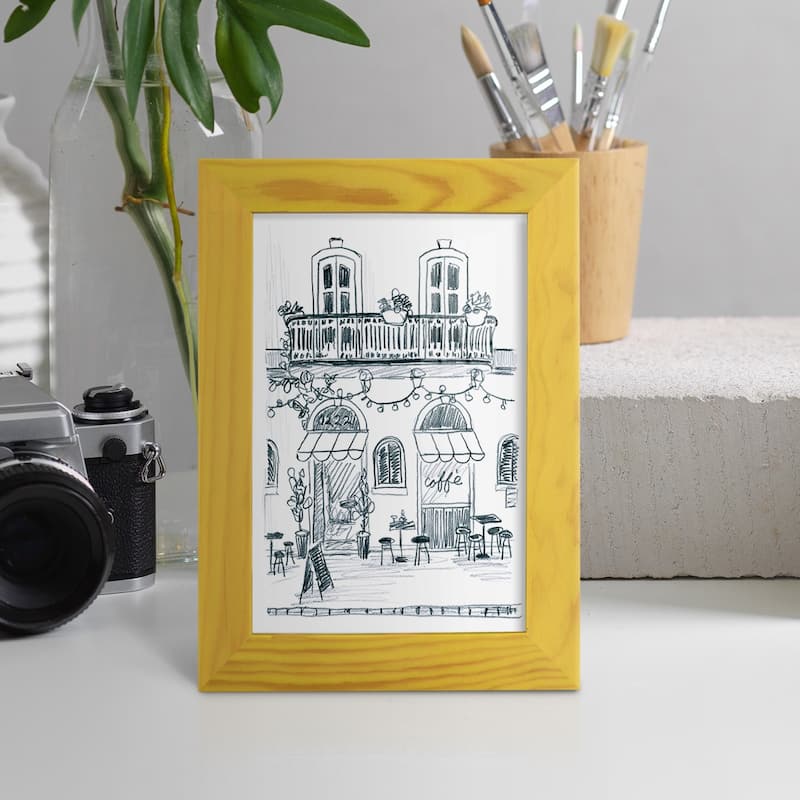 Italian Street Sketch II -Framed Print w/glass-Cherry Red