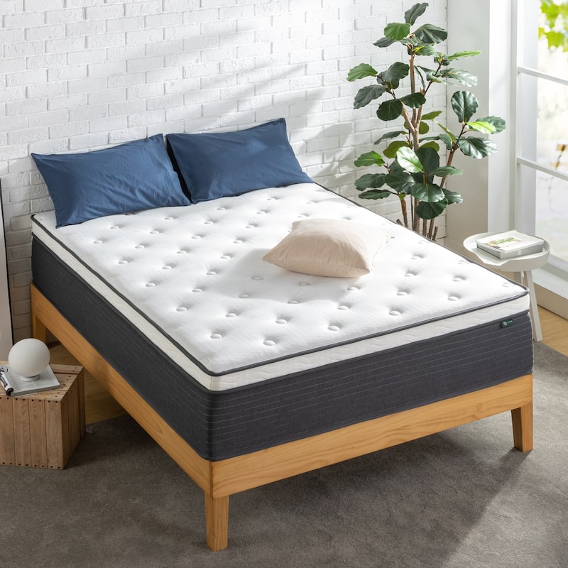 Priage by ZINUS 12 Inch Comfort Essential Pocket Spring Hybrid Mattress
