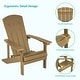preview thumbnail 60 of 76, Bonosuki Outdoor HIPS Weather-Resistant Plastic Adirondack Chairs
