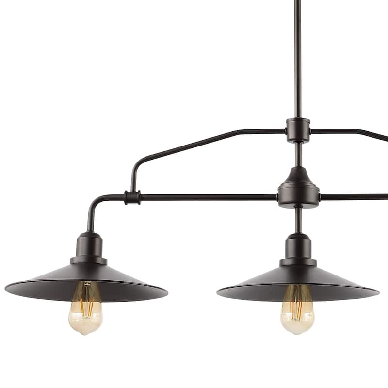 Victoria 10.5" 1-Light Bohemian Farmhouse Iron LED Pendant, Oil Rubbed Bronze by JONATHAN Y