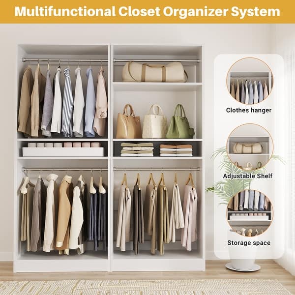 Closet Systems Best Hangers For Closet Organization Cimly 25'' W