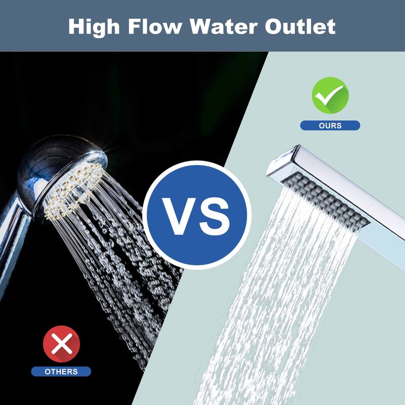 WOWOW Single Handle Freestanding Bathtub Faucet with Handheld Shower