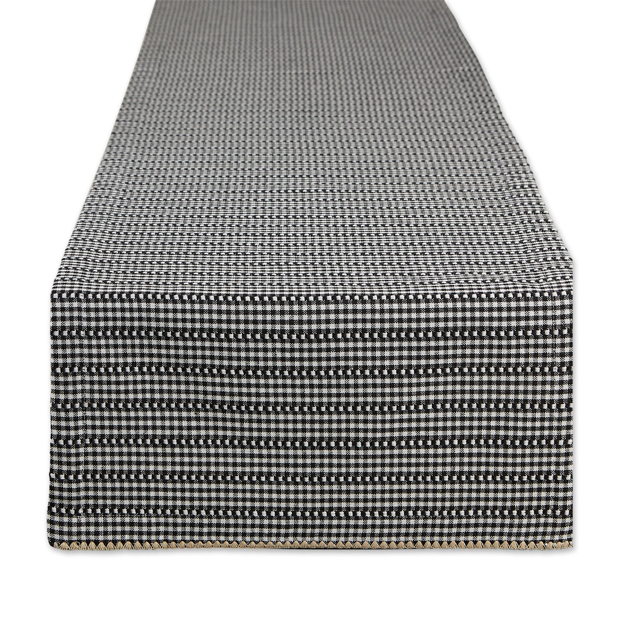 DII Pumpkin Spice Farmhouse Gingham Table Runner