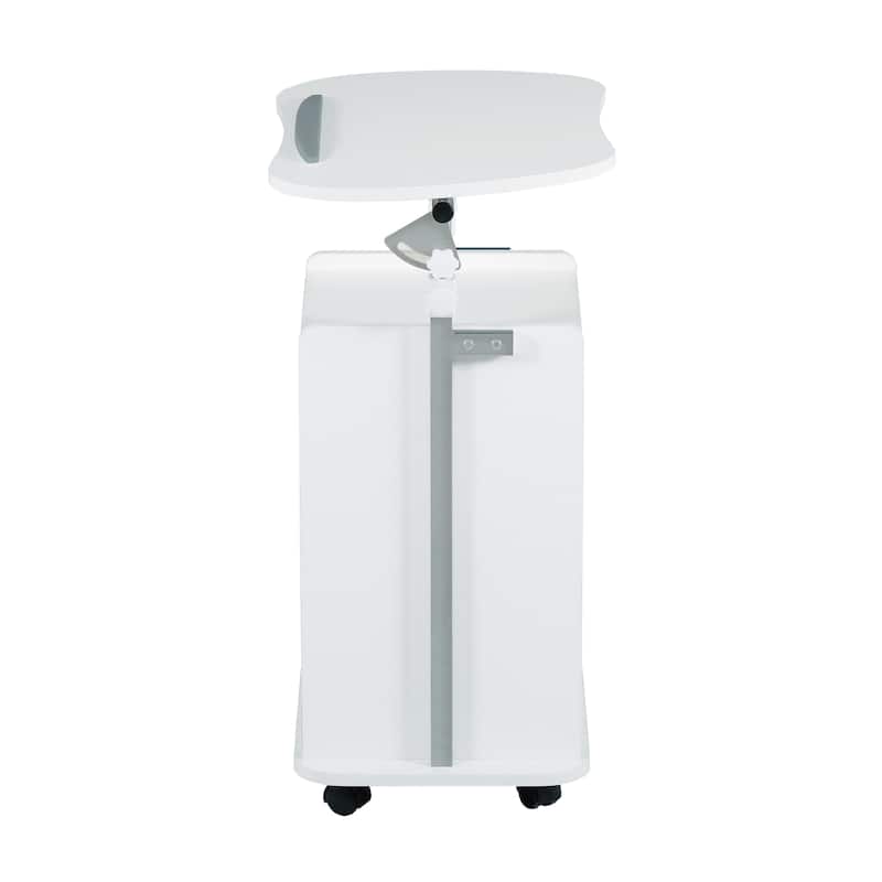 Rolling Laptop Cart Sit-to-Stand with Adjustable Height & Storage