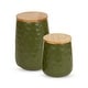 preview thumbnail 1 of 40, Matte Dimple Texture Ceramic Canister (Set of 2) - 3.25 Cup/5.75 Cup Sage Dimple