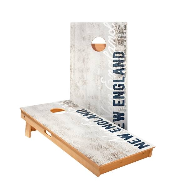 slide 2 of 5, New England Vintage Gameday Cornhole Boards NO Bags - Add Board Lights