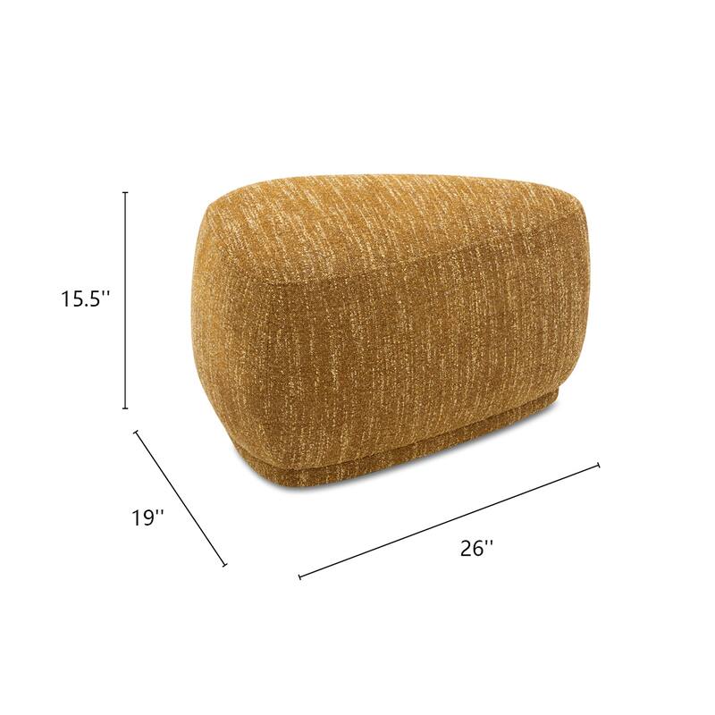 Pebble 26" Rounded Triangle Cocktail Ottoman