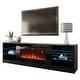 preview thumbnail 7 of 18, Strick & Bolton Amsden Electric Fireplace TV Stand