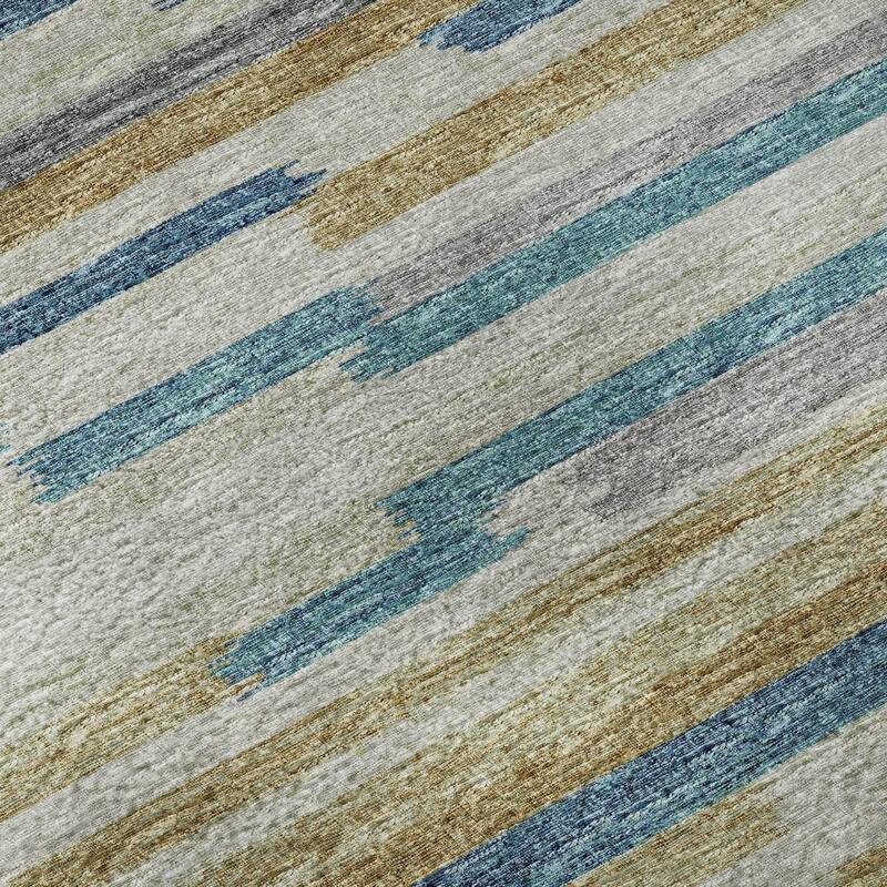 Premium Washable Super Soft Contemporary Stripes Mayfield Rug