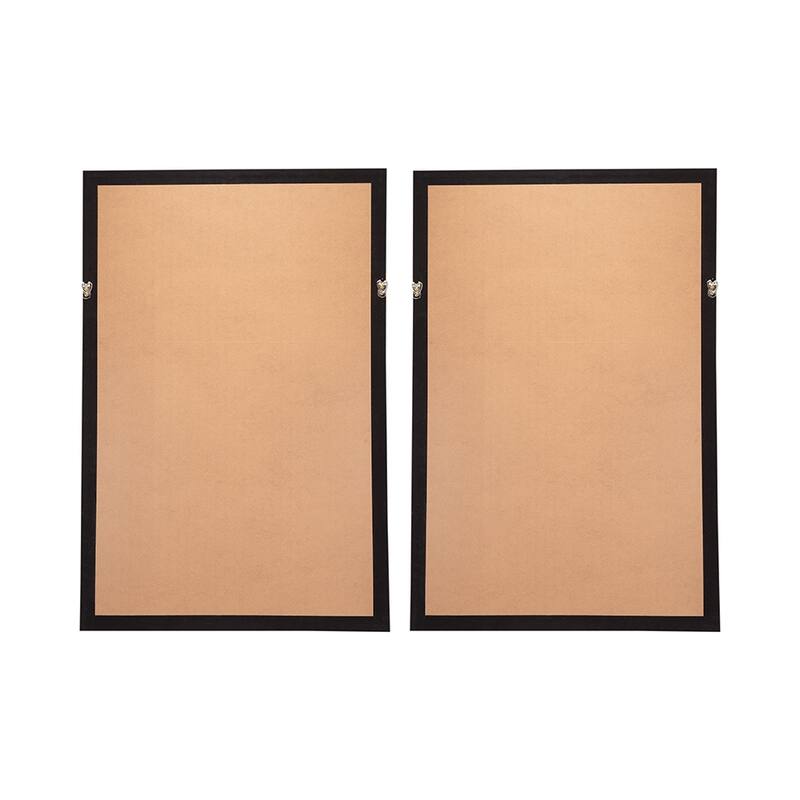 S/2 Leaf Shadow Box Wall Décor, 23.5x1x35.5"