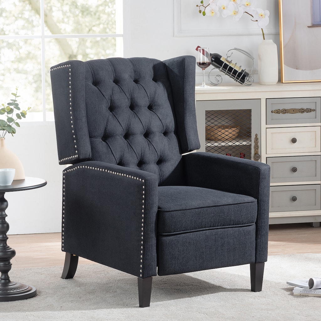 27.16" Manual Wing Recliner Chair: Classic Recliner Design, Comfortable and Stylish