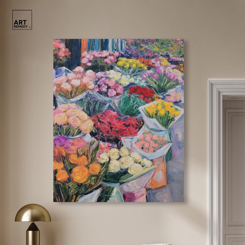 Market Blooms I Canvas by Art Remedy, Gallery Wrapped