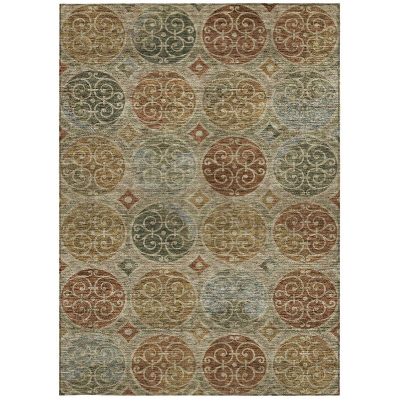 HomeRoots Trellis Transitional Rectangle Outdoor Rug