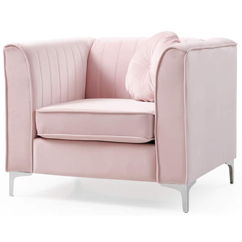 Delray Velvet/ Microsuede Chair