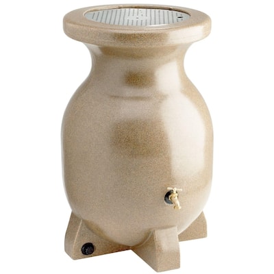 Koolscapes Stone-Look Rain Barrel, 55 gal (210L), Sandstone - s