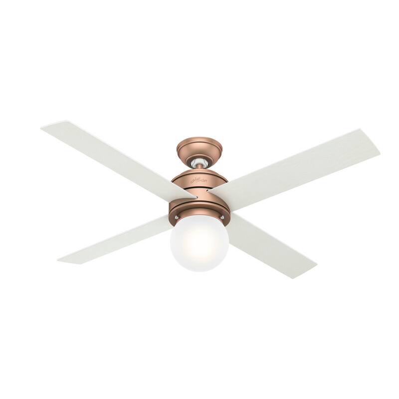 Hunter 52" Hepburn Ceiling Fan with LED Light Kit and Wall Control - Vintage, Mid-Century Modern, Transitional
