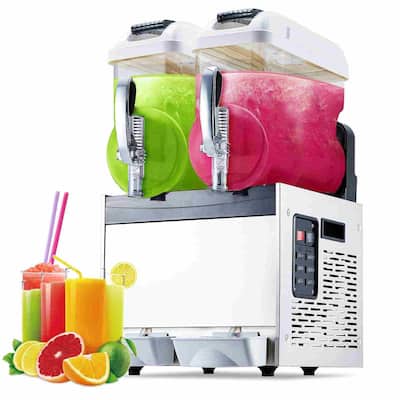 Commercial Slushy Machine, 24L/6.4 Gal, Self-Cleaning, for Margaritas, alcoholic beverages, smoothies, and soft ice cream