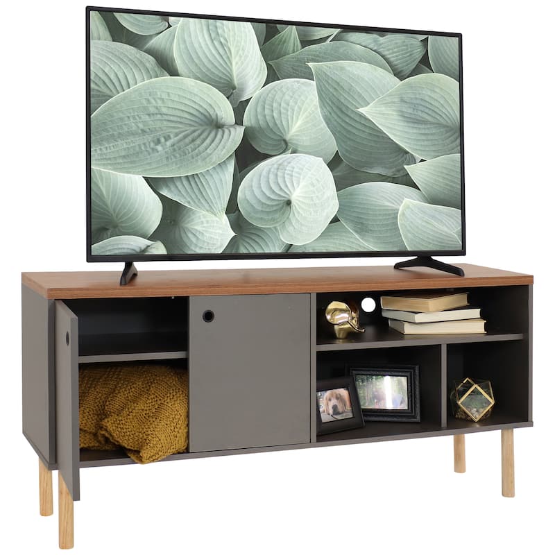 Sunnydaze Mid-Century Modern TV Stand Media Console for 55" TV