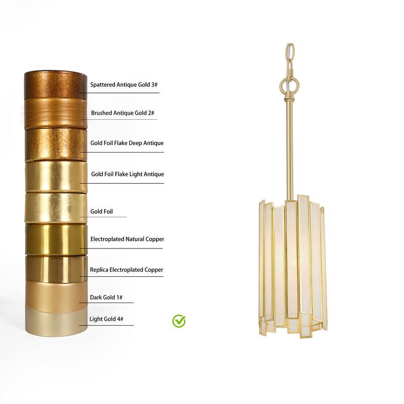 Tifany Modern Gold 1-Light Mini Kitchen Pendant Lighting for Dining Room - 4.3'' D x 8.5'' H