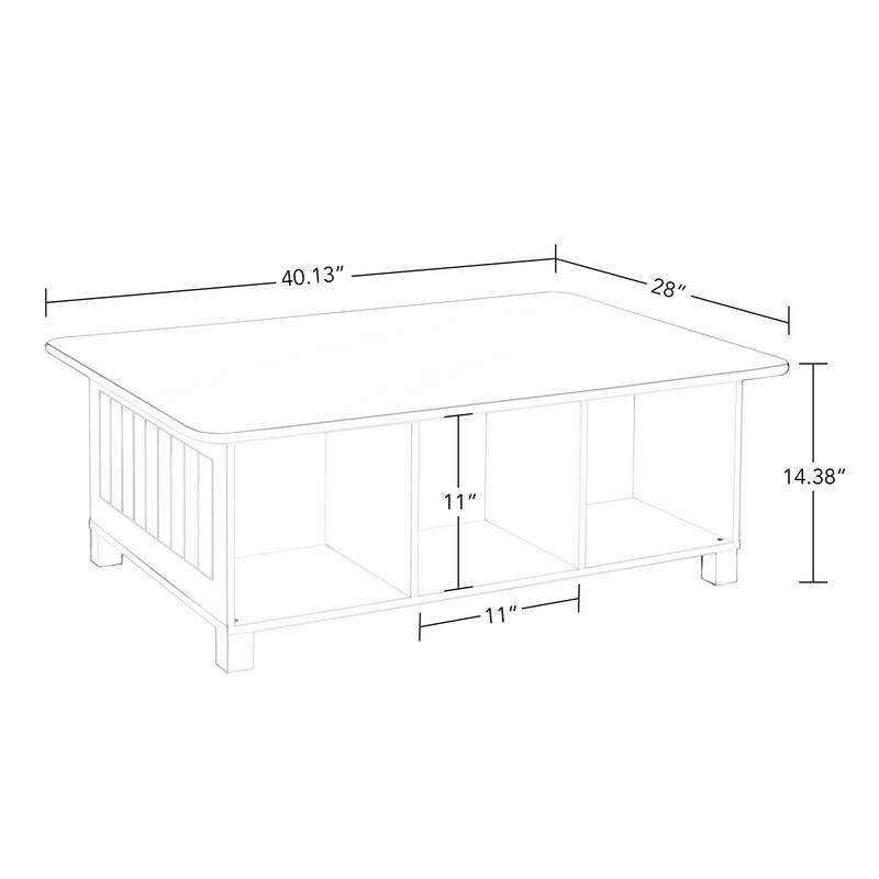 RiverRidge Kids Desk, Activity and Play Table with 6 Storage Cubbies
