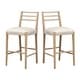 preview thumbnail 3 of 22, Christopher Knight Home - Adaline Modern Upholstered Counter Stool Set of 2 with Ladder Back