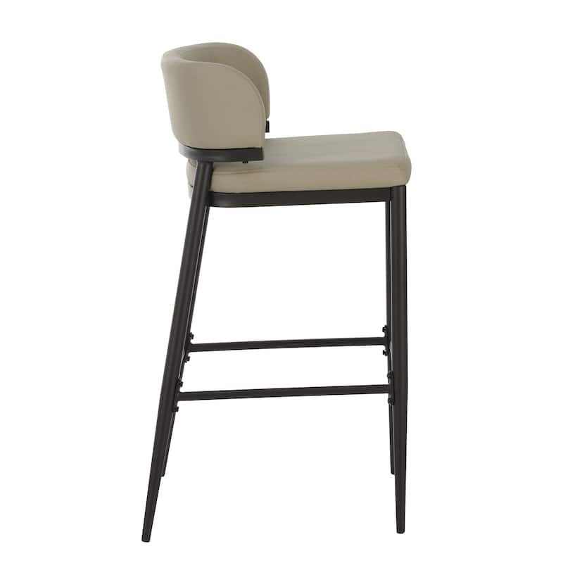 Christopher Knight Home - Mason Metal and Leathaire Barstool (Set of 2)