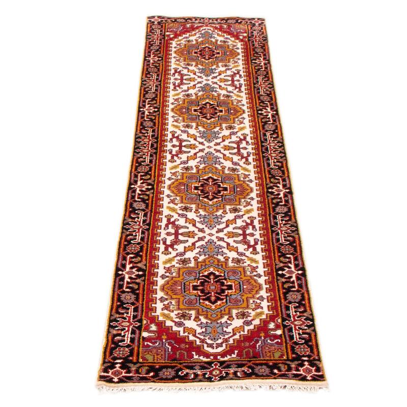 ECARPETGALLERY Hand-knotted Serapi Heritage Cream Wool Rug - 2'7 x 10'4