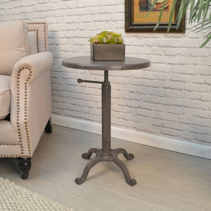 Adjustable Cast Iron Table - 22" - Gray