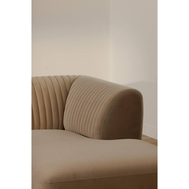 NADAAL STUDIOS Iona, Left Hand Facing Upholstered Sectional, Brown - 116.75 X 71 X 27.5