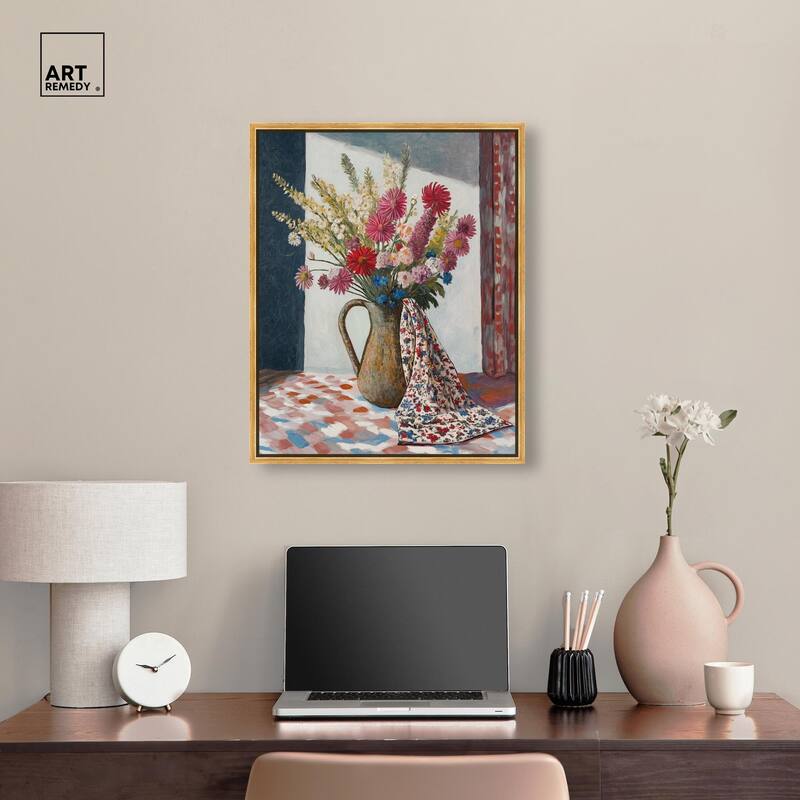 Draped in Flowers Canvas by Art Remedy