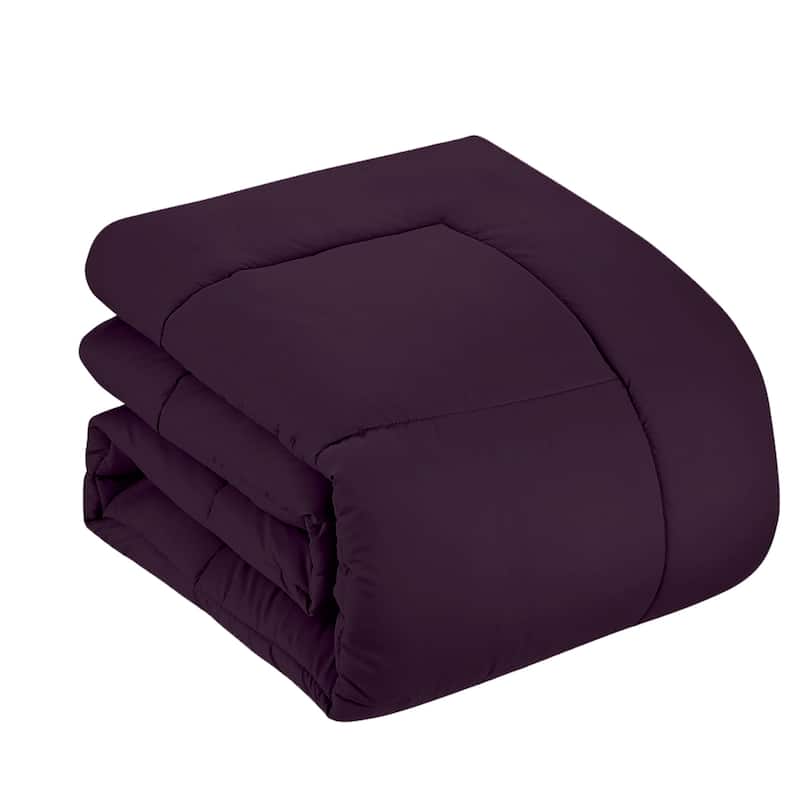 Sweet Home Collection All Season Bed in A Bag Solid Color Comforter & Sheet Set Ultra Soft Bedding