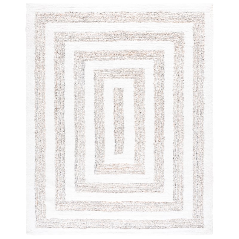 SAFAVIEH Handmade Glory Linett Shag 1.2-inch Thick Rug - 9' x 12' - Ivory/Beige
