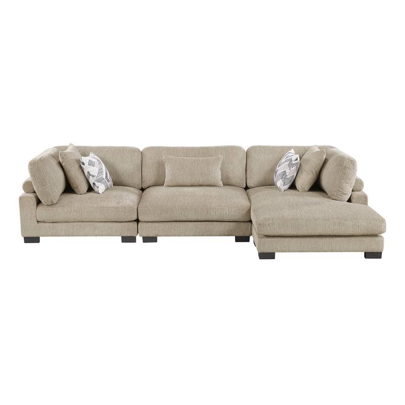 Abbeville Microfiber 3-Piece Modular Sectional with Chaise