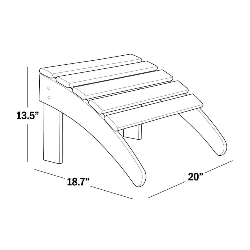 Laguna Eco-Friendly All-Weather Outdoor Patio Foldable Ottoman