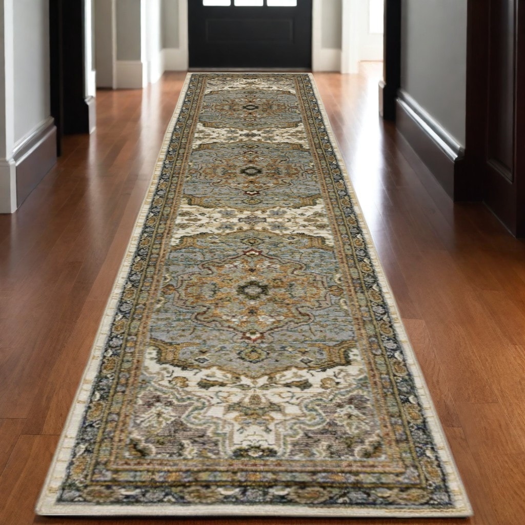 HomeRoots Pivu Oriental Traditional Runner Area Rug