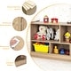preview thumbnail 18 of 39, Costway Kids 2-Shelf Bookcase 5-Cube Wood Toy Storage Cabinet