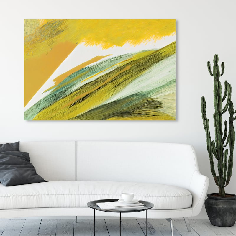 Wynwood Studio Canvas Abstract Mustard Sunrise Yellow and Mustard Modern & Contemporary Wall Art Canvas Print - 36 x 54