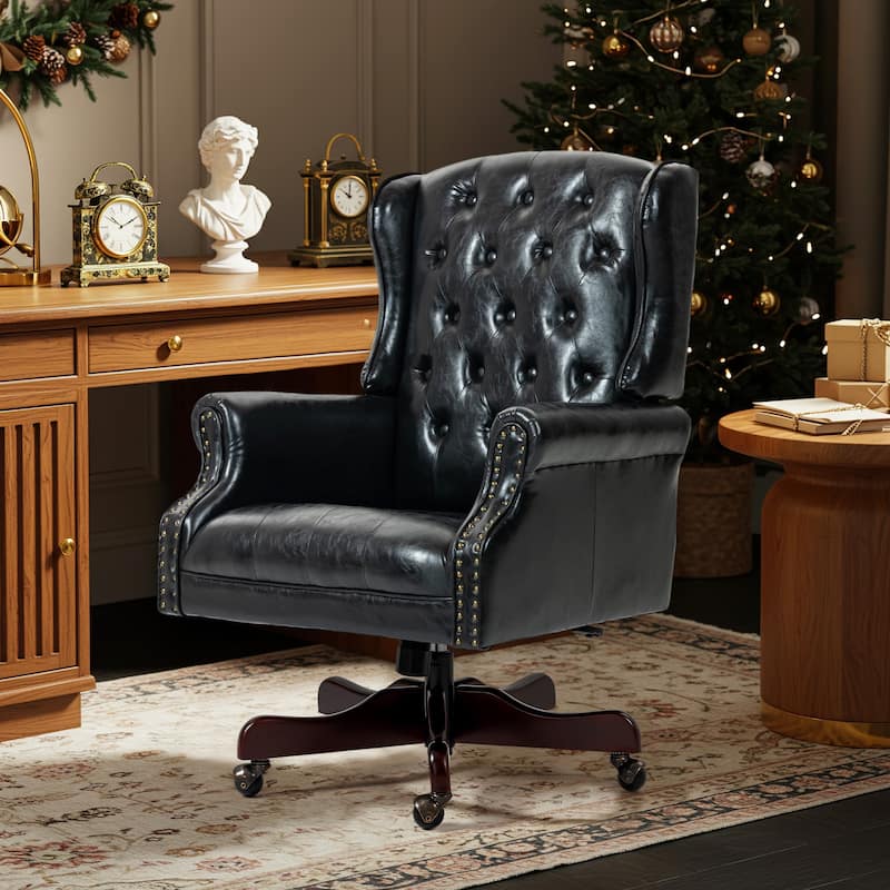 AVAWING Classic Executive Office Chair High Back Wingback Boss Chair