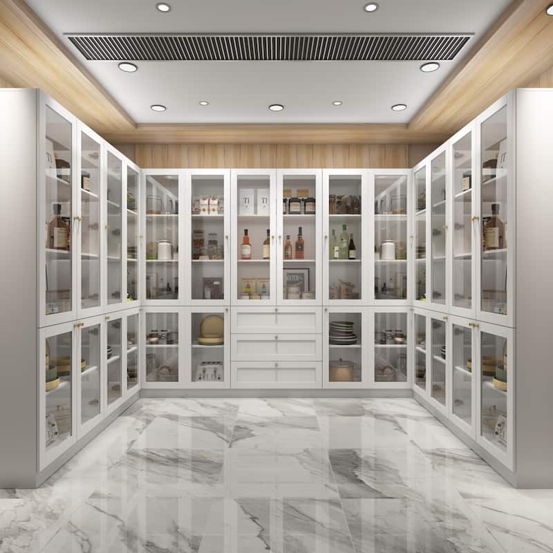 Modular Kitchen Utility Buffet,Large Cupboard Pantry Display Case