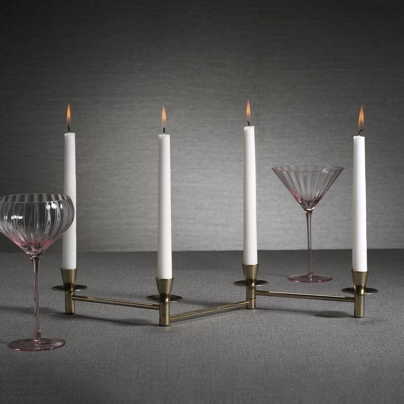 Méduse Expandable 4-Piece Taper Candle Holder Set