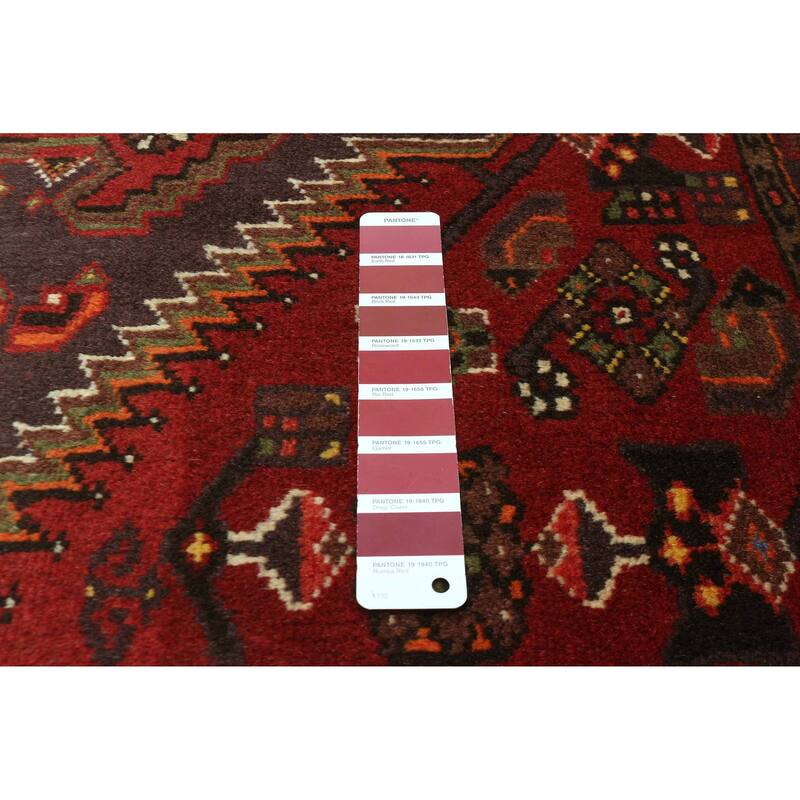 ECARPETGALLERY Hand-knotted Andelz Red Wool Rug - 3'4 x 4'11