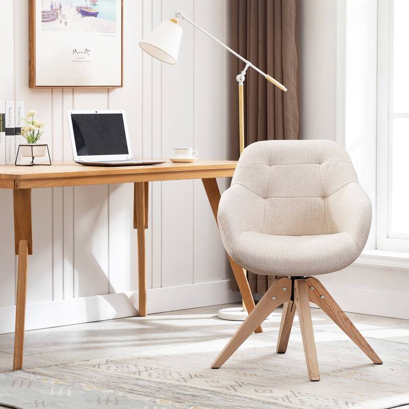 Modern Home Office Swivel Desk Chair Fabric Accent Chair
