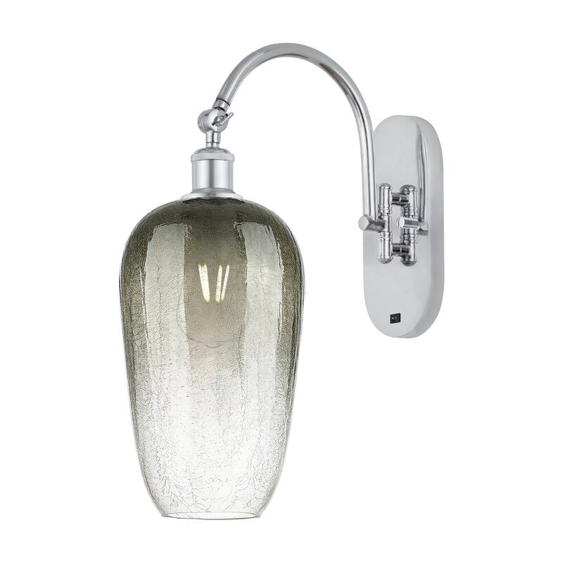 Innovations Lighting Endless Possibilities Ballston - Brookhaven Flute - 1 Light 7" Swiveling Sconce - Slate/Polished Chrome