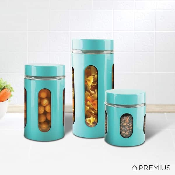 Steel 3PC Airtight Food Storage POP Container Set - New Kitchen Store