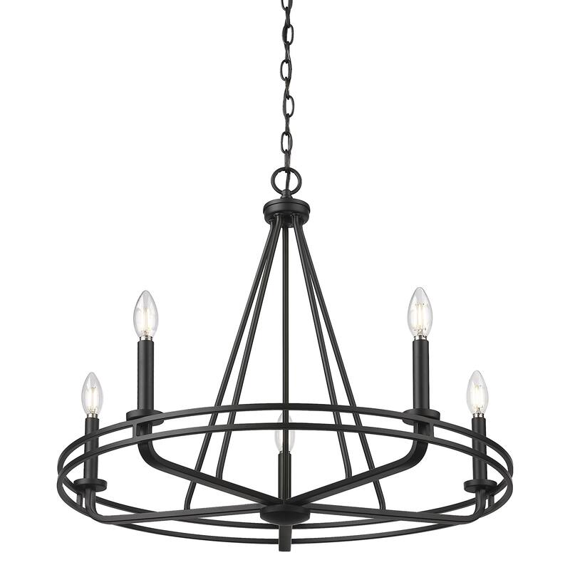 Millennium Lighting 21605 Jody 5 Light 27" Wide Pillar Candle Style - Matte Black