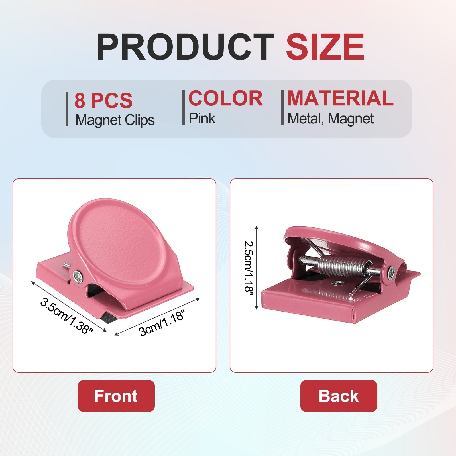 Magnet Metal Clips for Hanging, Round Fridge Magnetic Clips Magnetic Paper Clamp Magnet Clamp for Locker Whiteboard