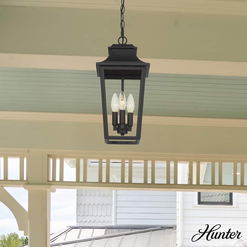 Hunter Spring Cove Outdoor 3 Light 17 Inch Pendant - Traditional - Entryways, Porches, or Outdoor Gathering Spaces