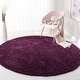 preview thumbnail 134 of 166, SAFAVIEH August Shag Solid 1.2-inch Thick Area Rug 6'7" Round - Purple