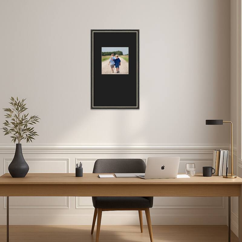 Theo Black Silver Narrow Framed Picture Frame, Photo Frame